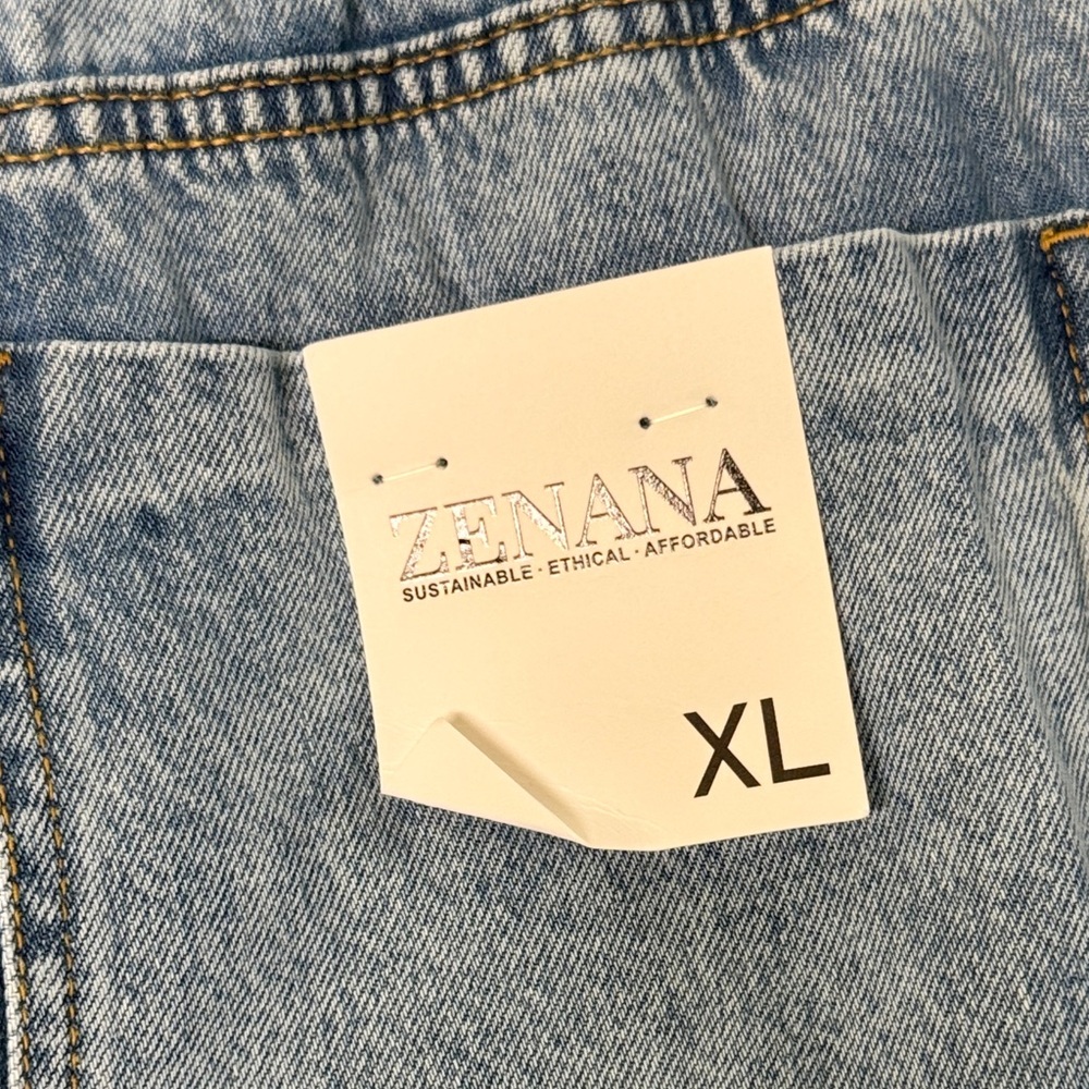 Zenana Outfitters High-Waisted Paper Bag Jeans - Picture 7 of 10